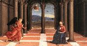 RAFFAELLO Sanzio The Annunciation (Oddi altar, predella) t oil painting on canvas